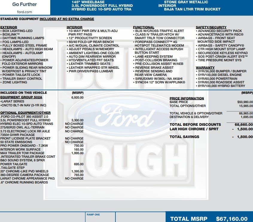 Used 2021 Ford F150 Lariat w/ Equipment Group 502A High image 2