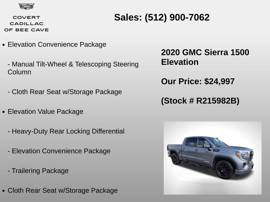 Used 2020 GMC Sierra 1500 Elevation w/ Elevation Value Package image 30