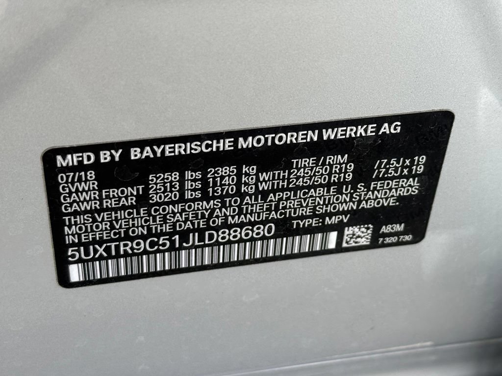 Used 2018 BMW X3 xDrive30i w/ M Sport Package AWD/4WD image 30