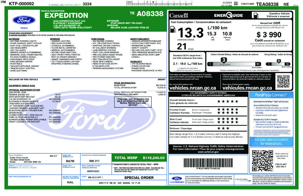 Certified 2026 Ford Expedition Platinum w/ Platinum Ultimate Package AWD/4WD image 29
