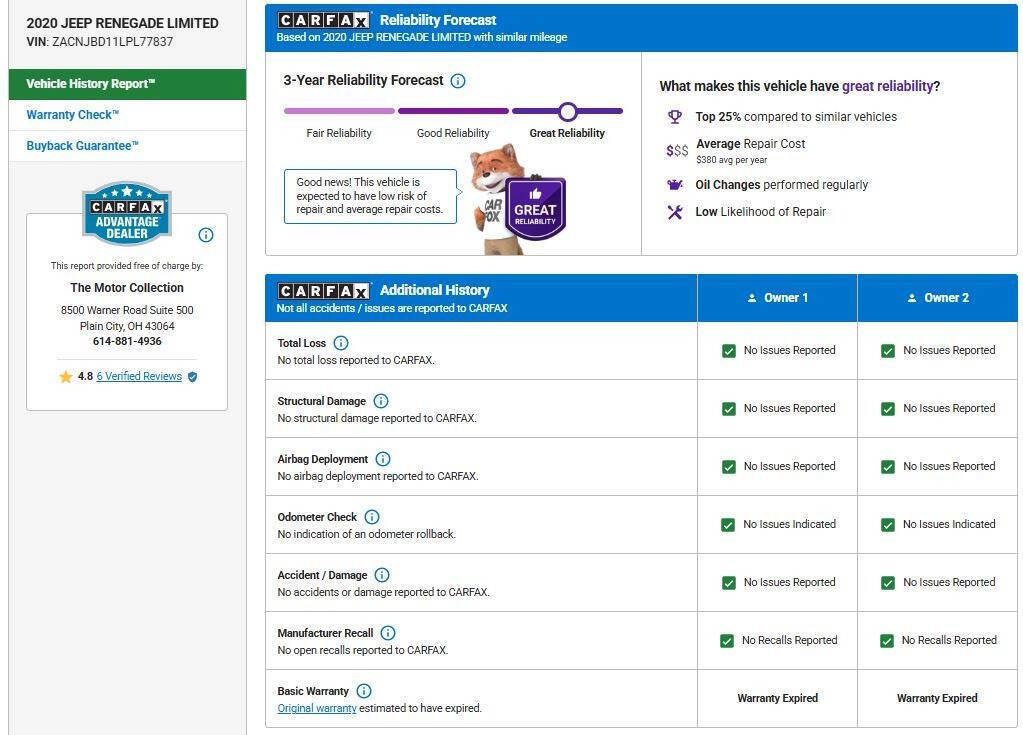 Used 2020 Jeep Renegade Limited w/ LED Lighting Group image 14