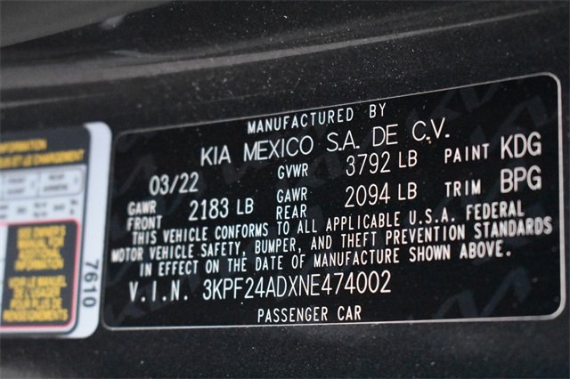 Used 2022 Kia Forte LXS w/ LXS Technology Package image 14