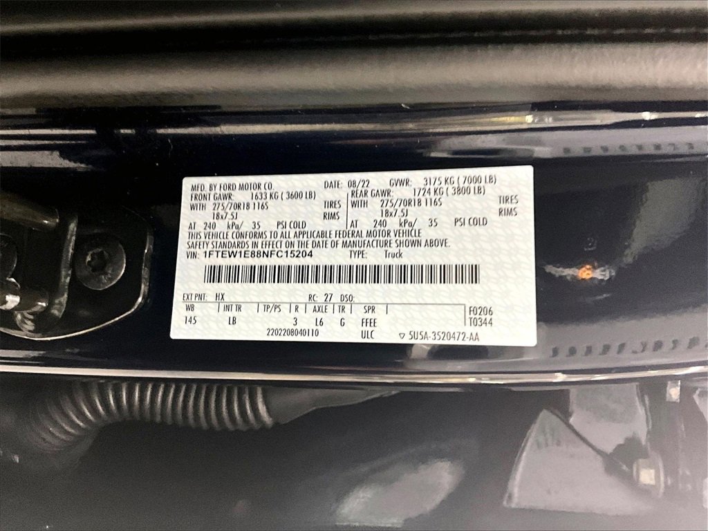 Used 2022 Ford F150 Tremor w/ Equipment Group 401A Mid image 34