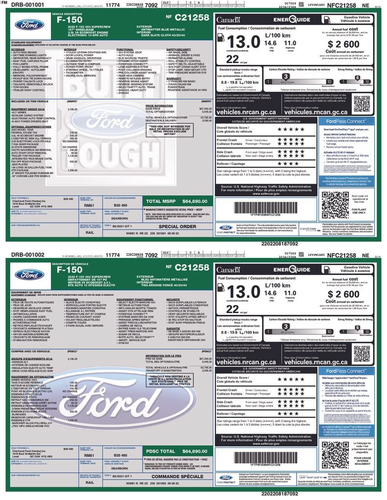 Used 2022 Ford F150 XLT w/ Equipment Group 301A Mid AWD/4WD image 2