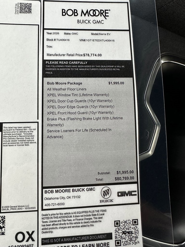 New 2026 GMC Sierra EV Elevation image 15