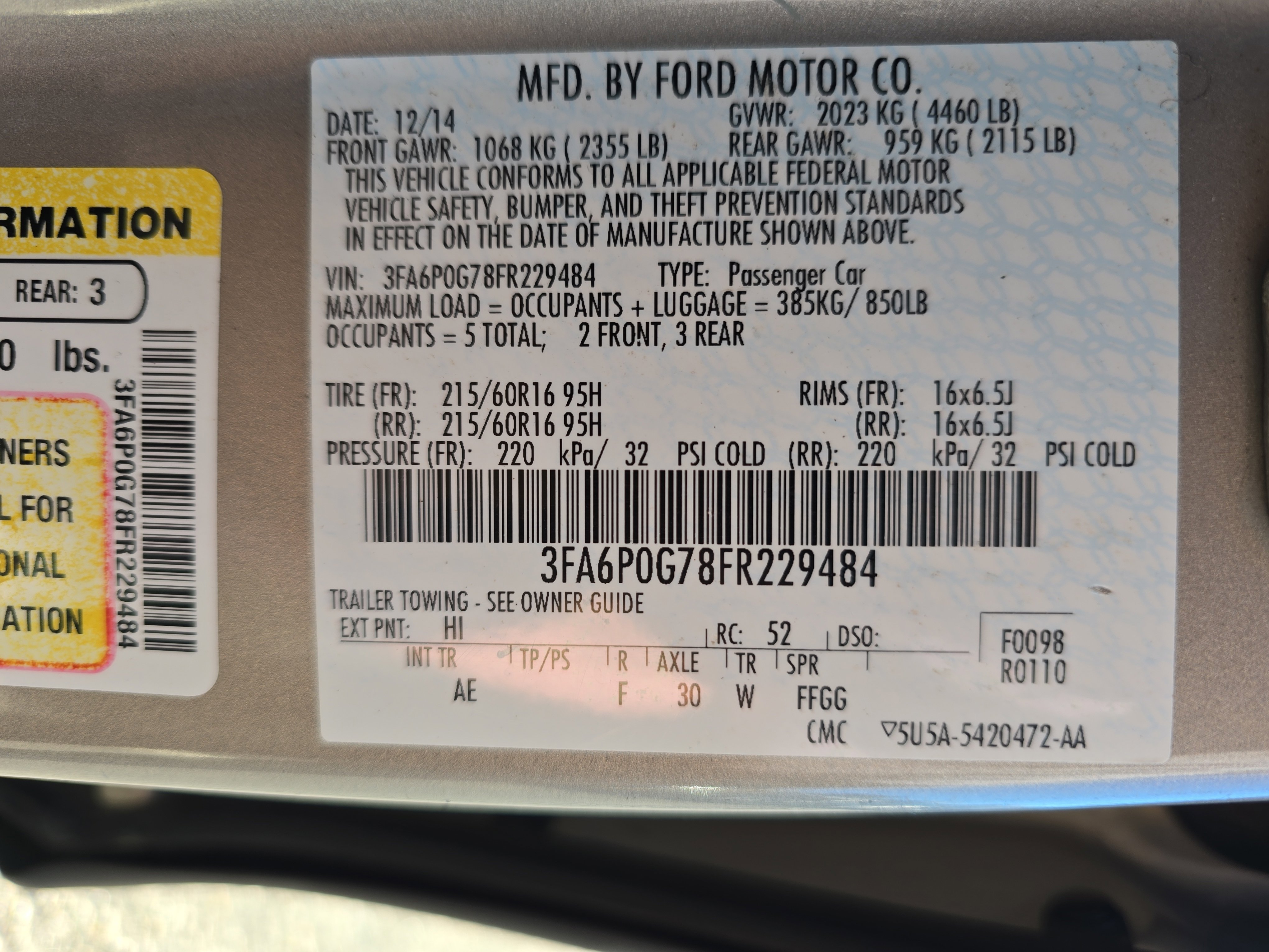 Used 2015 Ford Fusion S image 36
