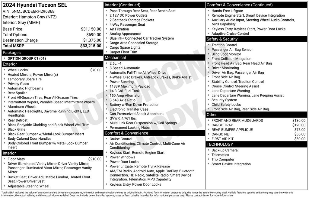 Used 2024 Hyundai Tucson SEL AWD/4WD image 6