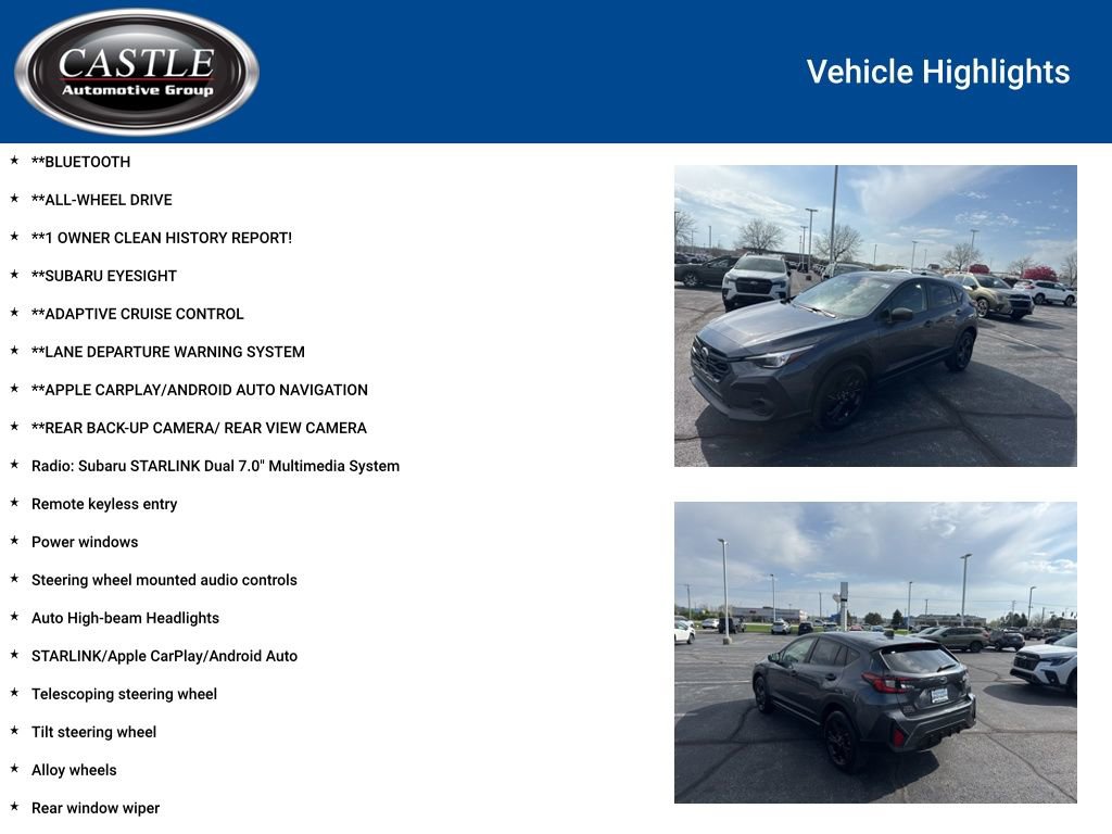Used 2024 Subaru Crosstrek 2.0i AWD/4WD image 3