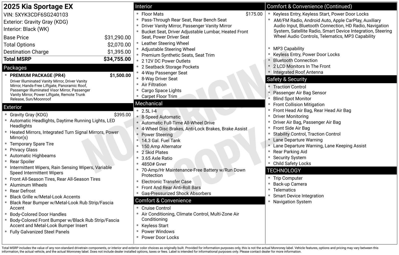 Used 2025 Kia Sportage EX w/ Premium Package image 3