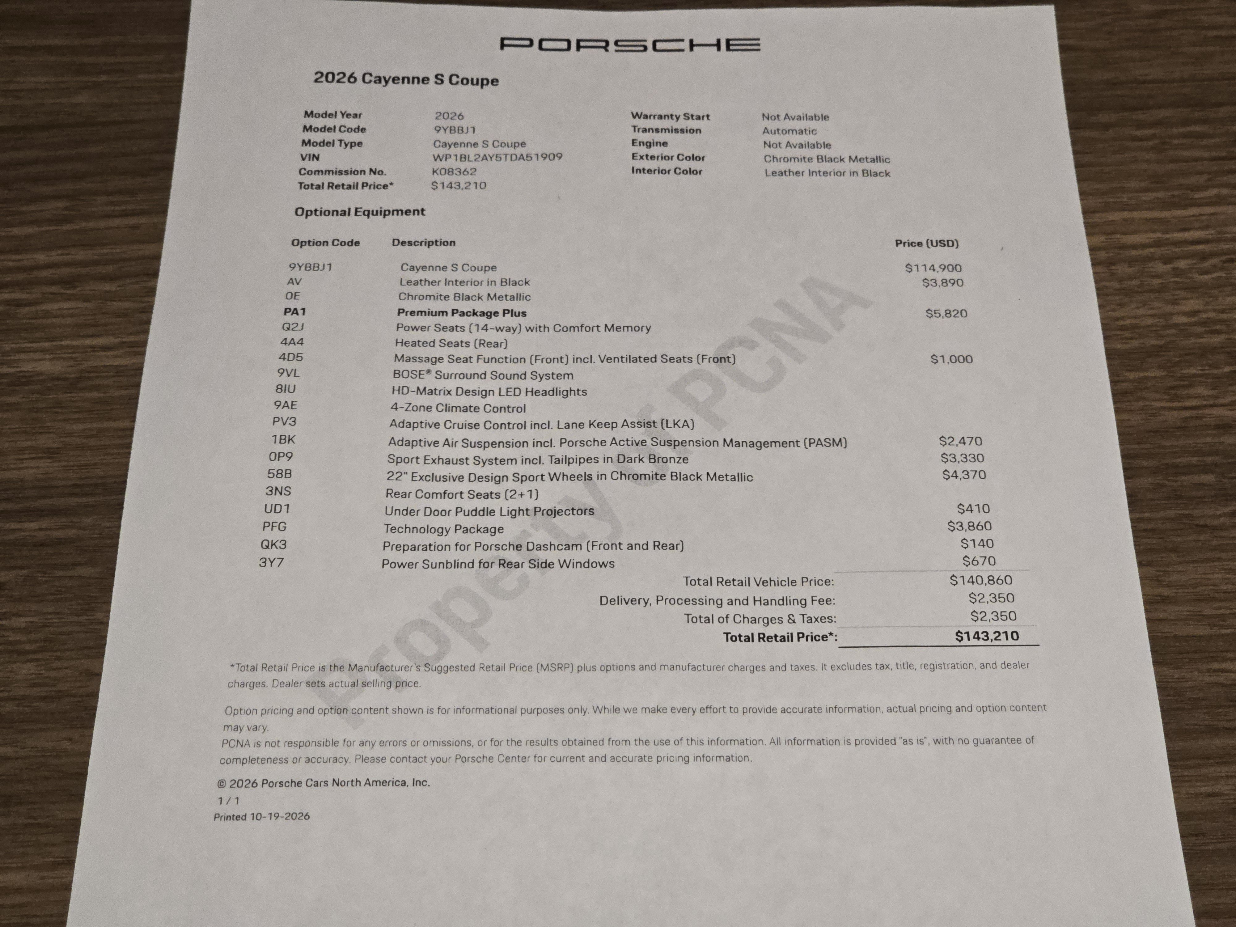 New 2026 Porsche Cayenne S AWD/4WD image 28