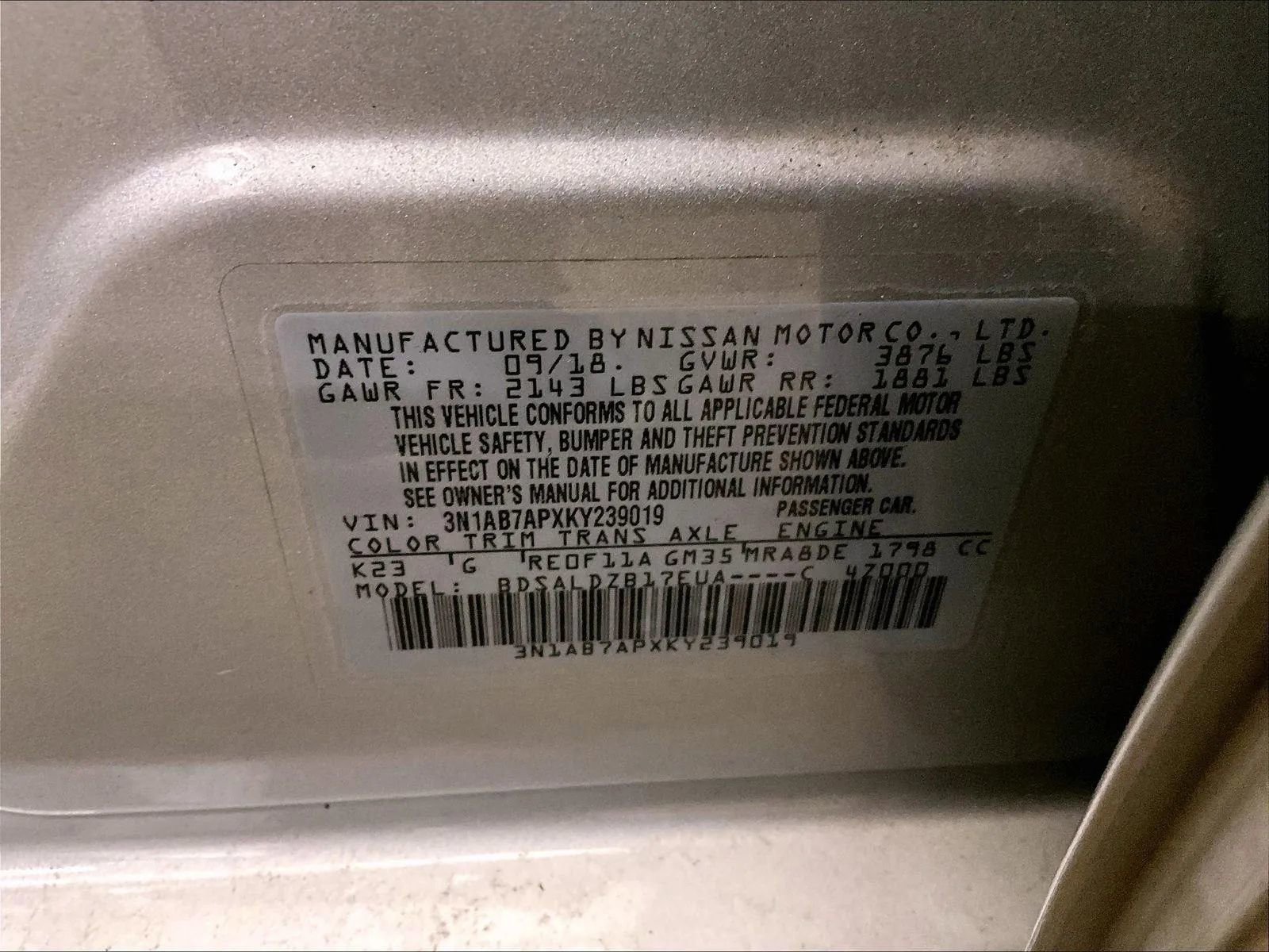 Used 2019 Nissan Sentra SV FWD image 32