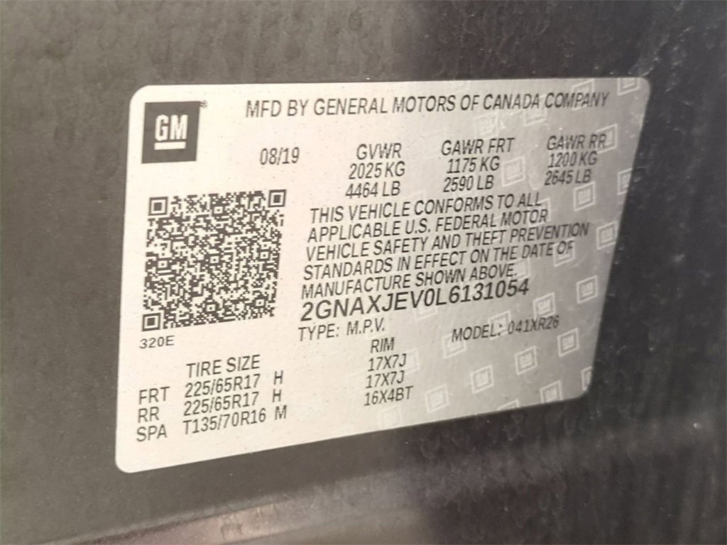 Certified 2020 Chevrolet Equinox LT w/ Driver Convenience Package image 31