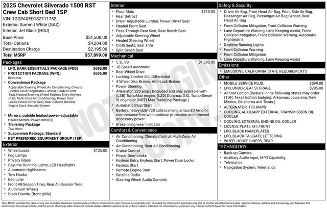 New 2025 Chevrolet Silverado 1500 RST w/ LPO, Dark Essentials Package image 2