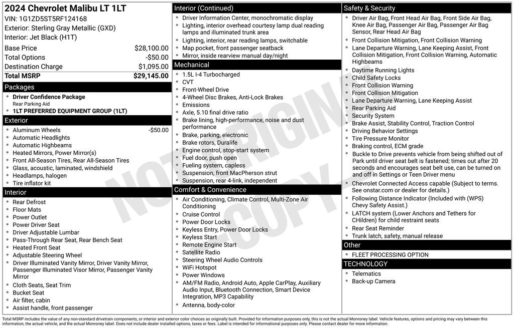 Used 2024 Chevrolet Malibu LT image 37