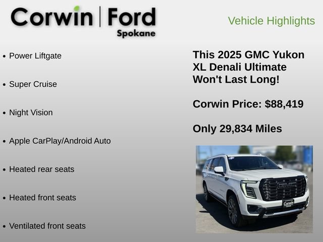 Used 2025 GMC Yukon XL Denali Ultimate AWD/4WD image 24