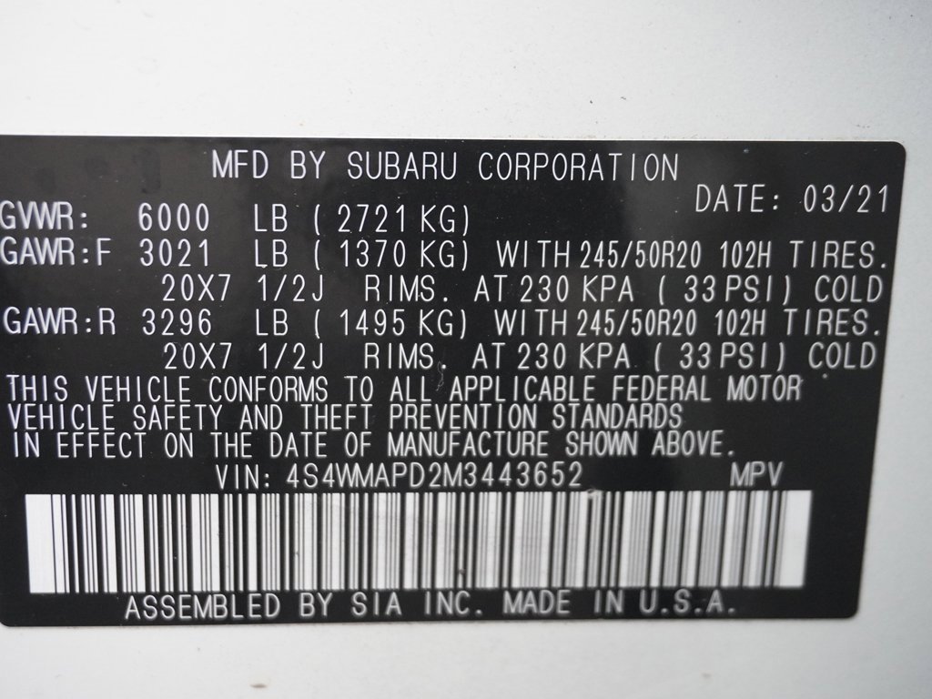 Used 2021 Subaru Ascent Limited w/ Technology Package image 71