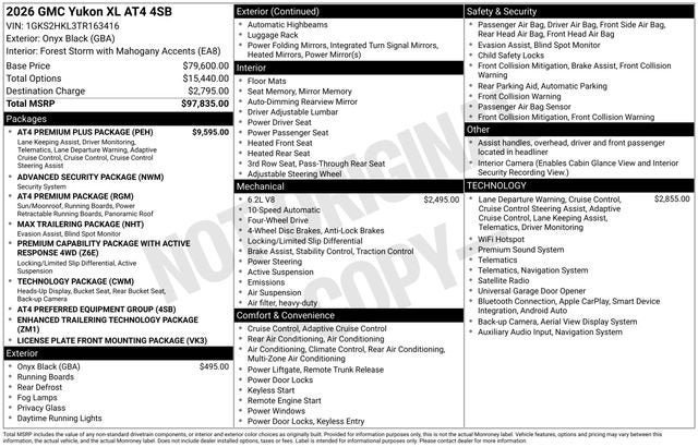 Used 2026 GMC Yukon XL AT4 w/ AT4 Premium Plus Package AWD/4WD image 16