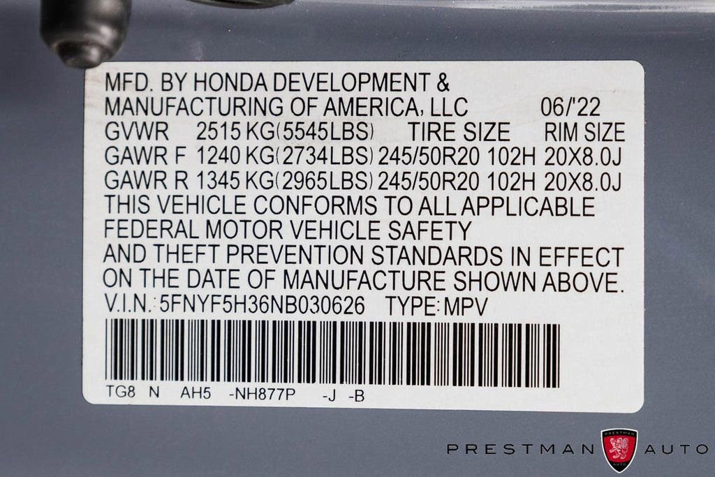Used 2022 Honda Pilot Sport image 39
