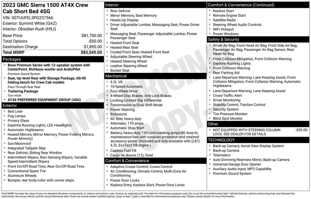 Used 2023 GMC Sierra 1500 AT4X AWD/4WD image 36
