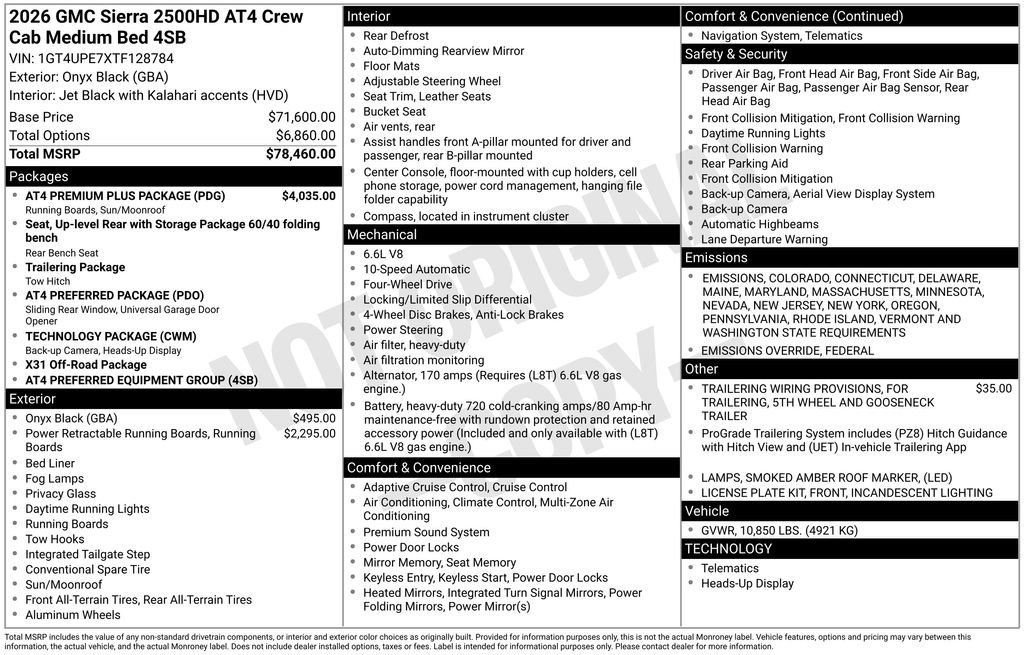 New 2026 GMC Sierra 2500 AT4 w/ AT4 Premium Plus Package image 6