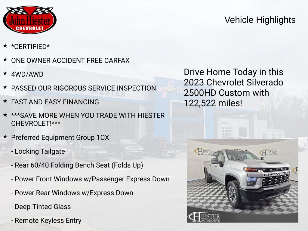 Certified 2023 Chevrolet Silverado 2500 Custom w/ Custom Value Package AWD/4WD image 5
