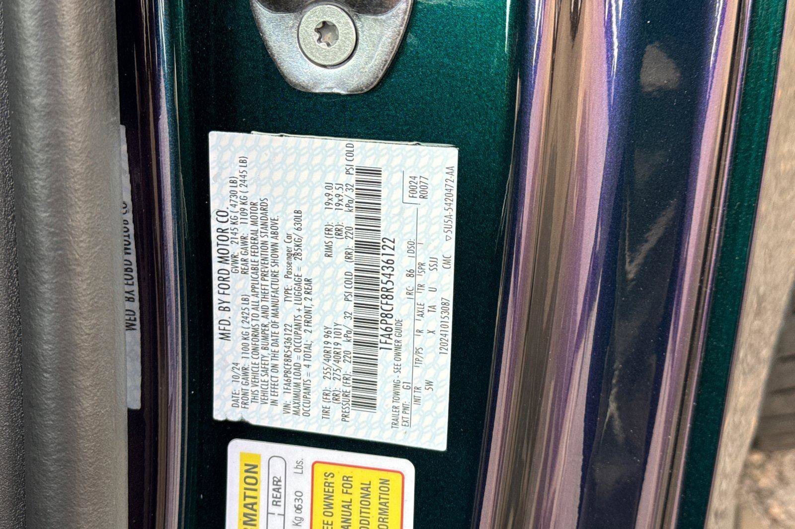 New 2024 Ford Mustang GT Premium w/ GT Performance Package image 23