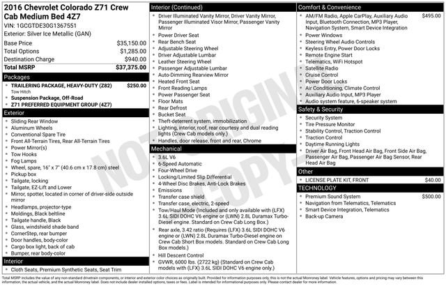 Used 2016 Chevrolet Colorado Z71 image 2