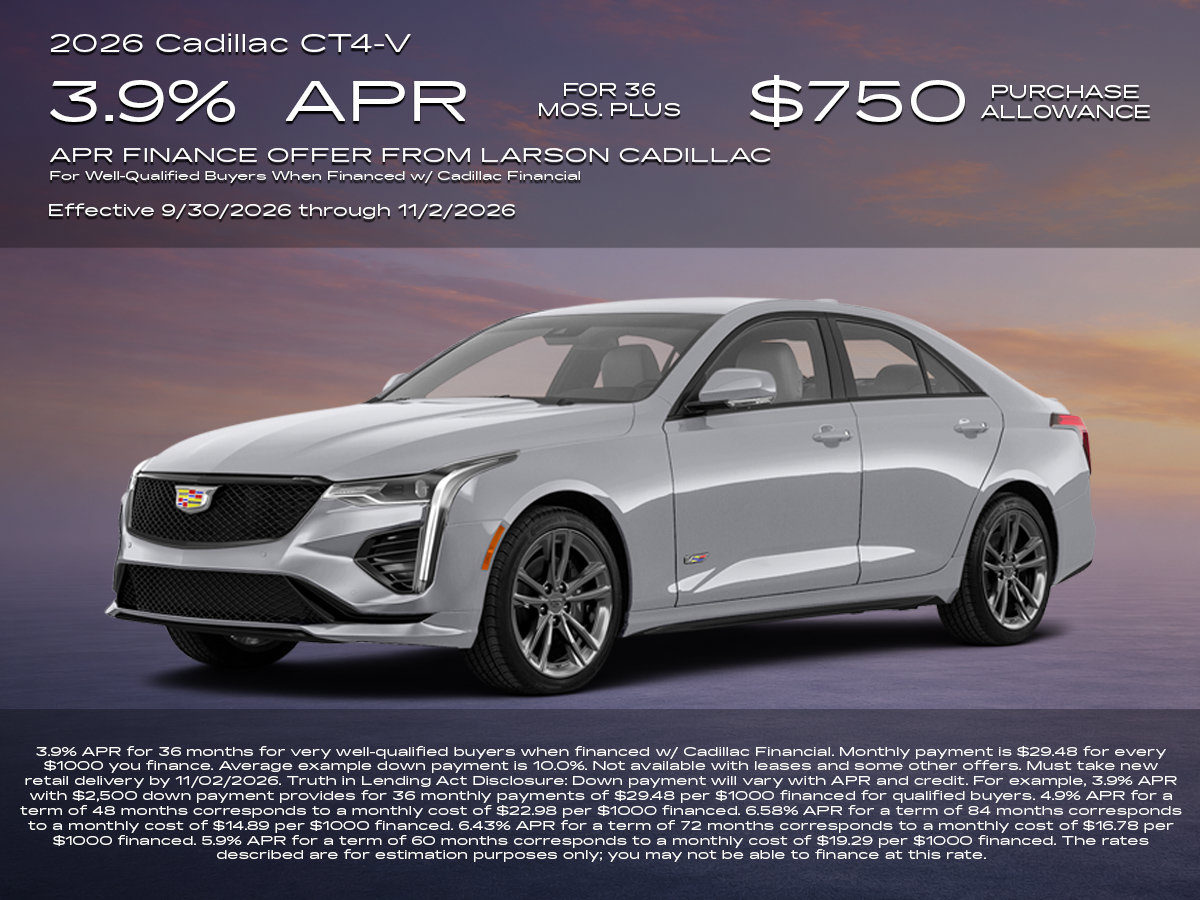 New 2026 Cadillac CT4 V w/ Navigation Package RWD image 2