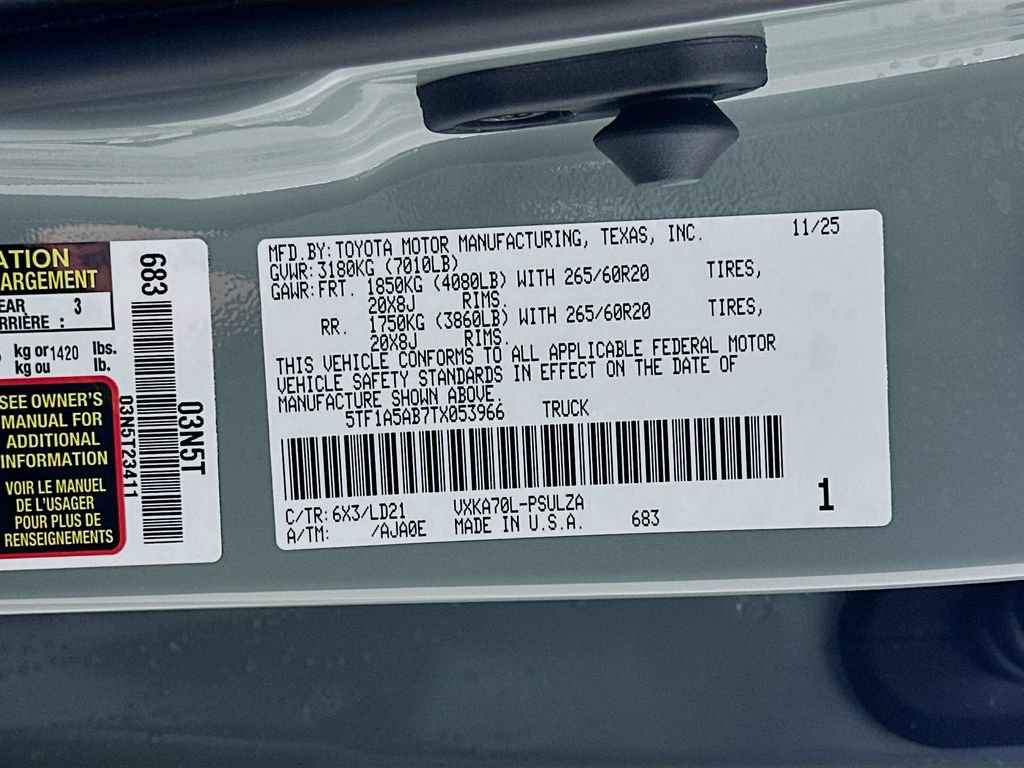 Certified 2026 Toyota Tundra Limited RWD image 33