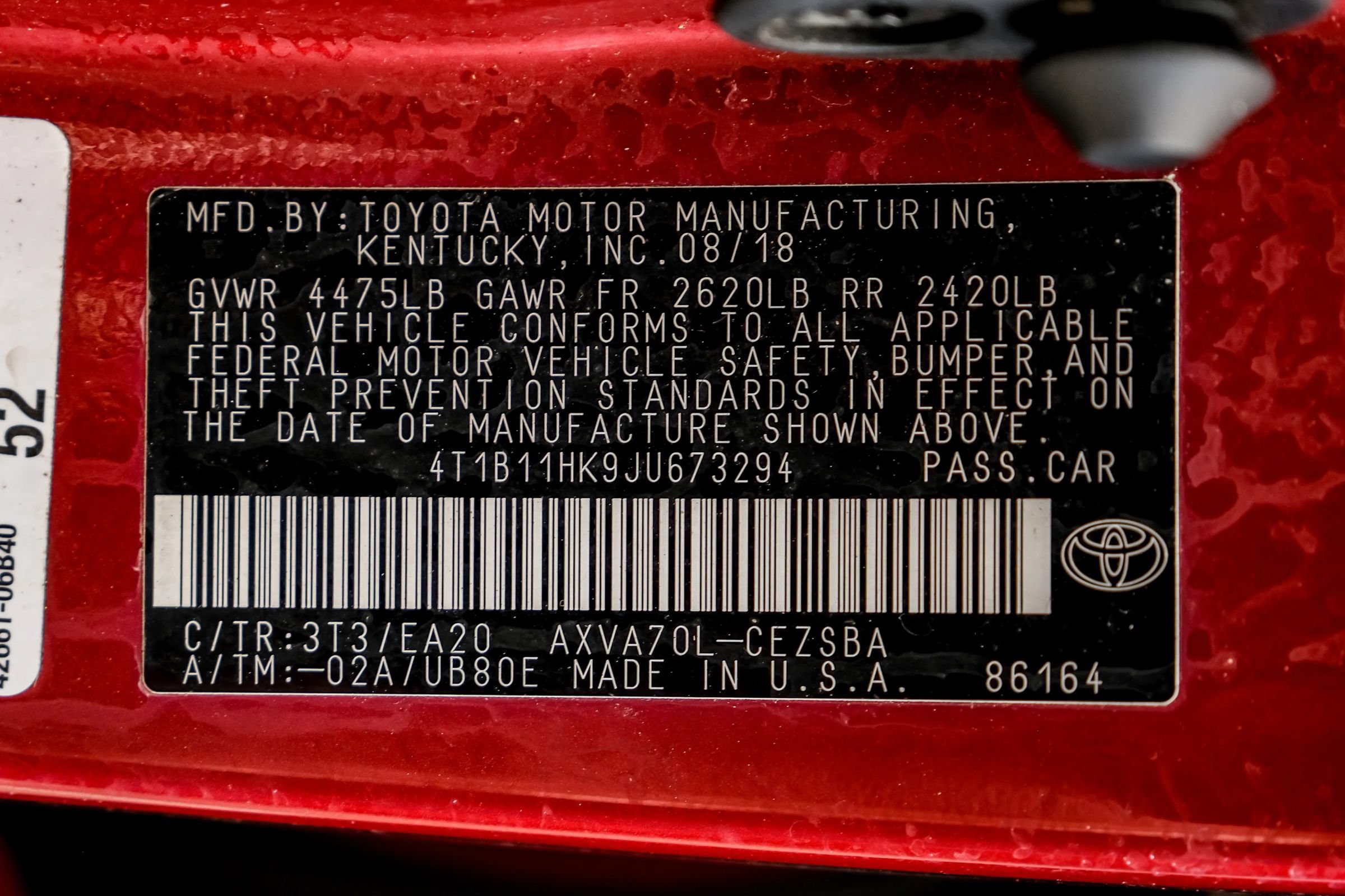 Used 2018 Toyota Camry SE FWD image 60