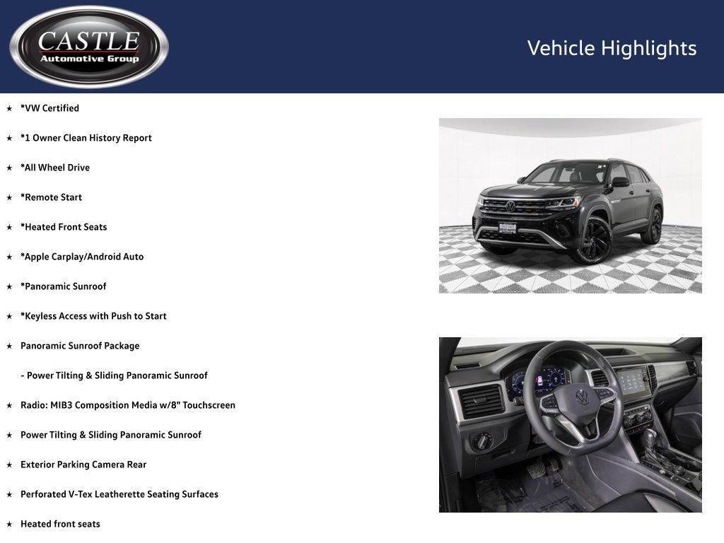 Certified 2023 Volkswagen Atlas Cross Sport SE w/ Panoramic Sunroof Package AWD/4WD image 4