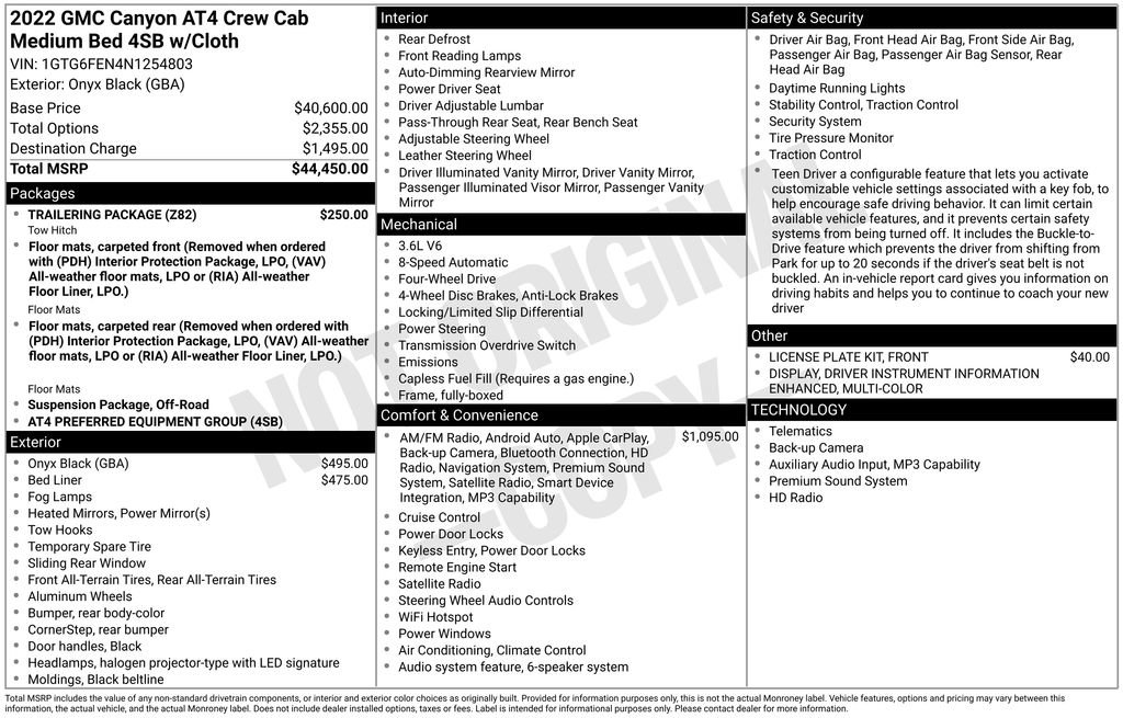 Used 2022 GMC Canyon AT4 w/ Trailering Package image 28