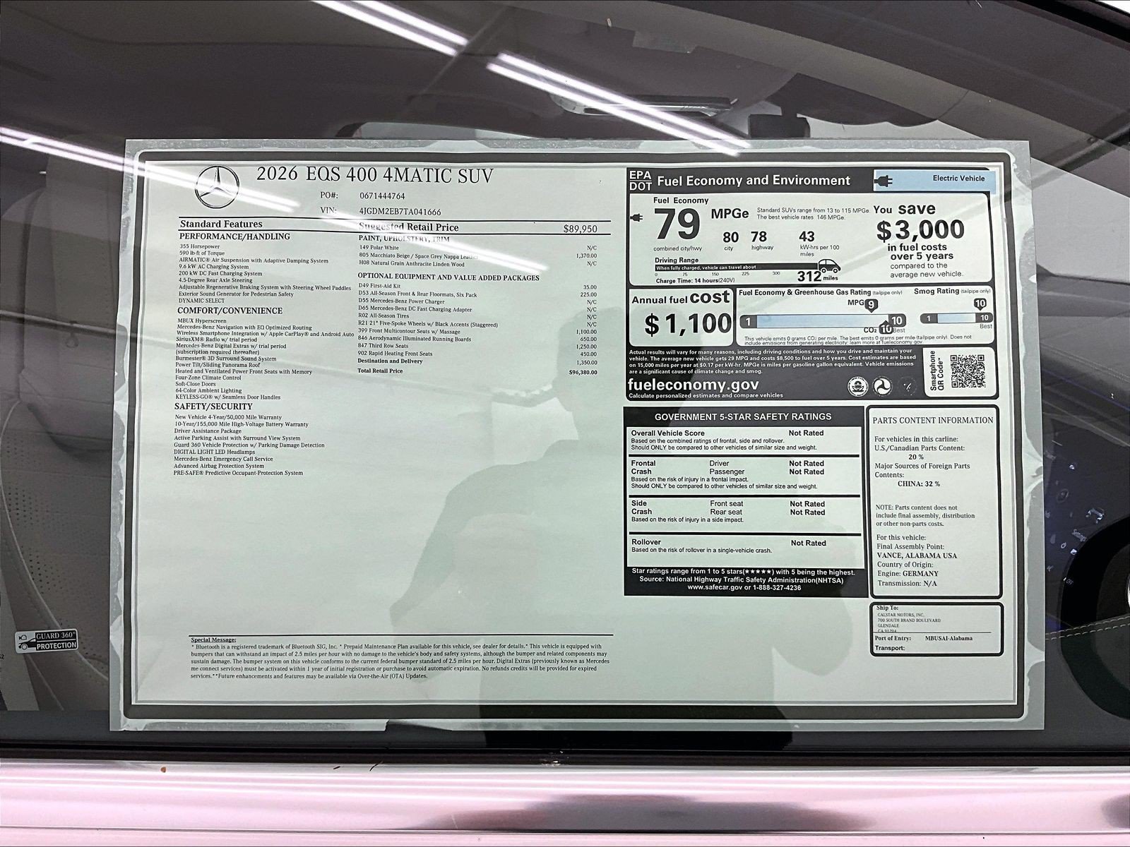 New 2026 Mercedes-Benz EQS 400 4MATIC SUV image 16