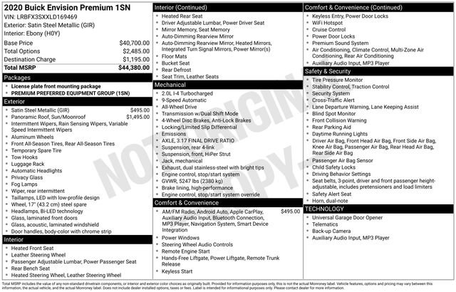 Used 2020 Buick Envision Premium image 18