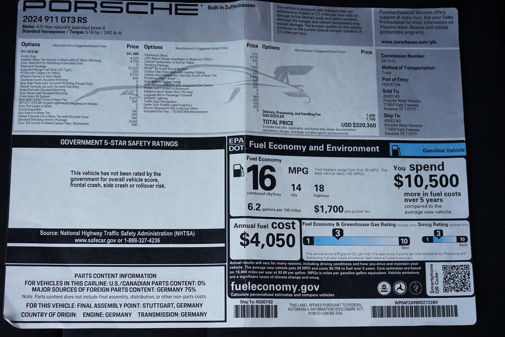 Used 2024 Porsche 911 GT3 RS image 38