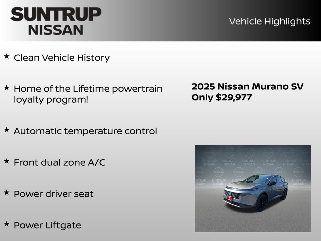 Certified 2025 Nissan Murano SV FWD image 8
