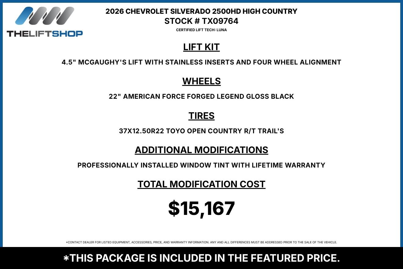 Used 2026 Chevrolet Silverado 2500 High Country w/ High Country Premium Package AWD/4WD image 2
