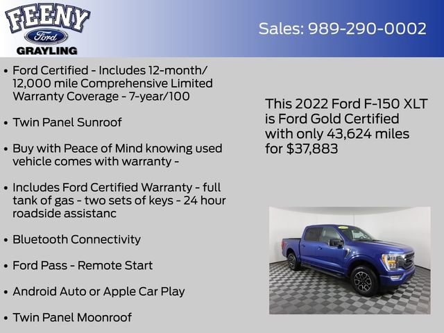 Certified 2022 Ford F150 XLT w/ Equipment Group 302A High image 5