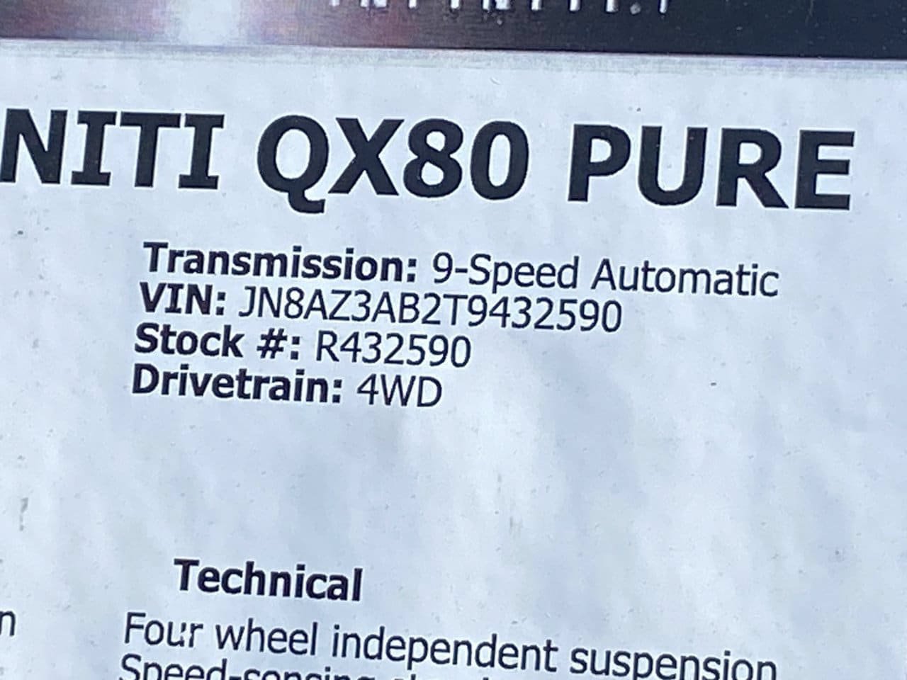 Certified 2026 INFINITI QX80 Pure w/ Cargo Package AWD/4WD image 36