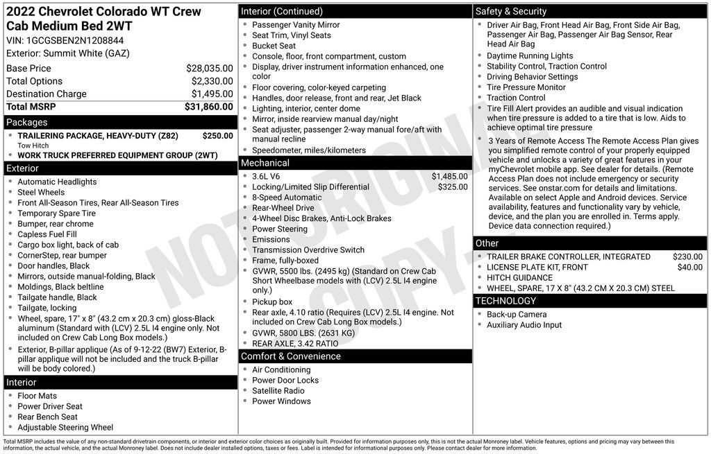 Used 2022 Chevrolet Colorado W/T RWD image 8