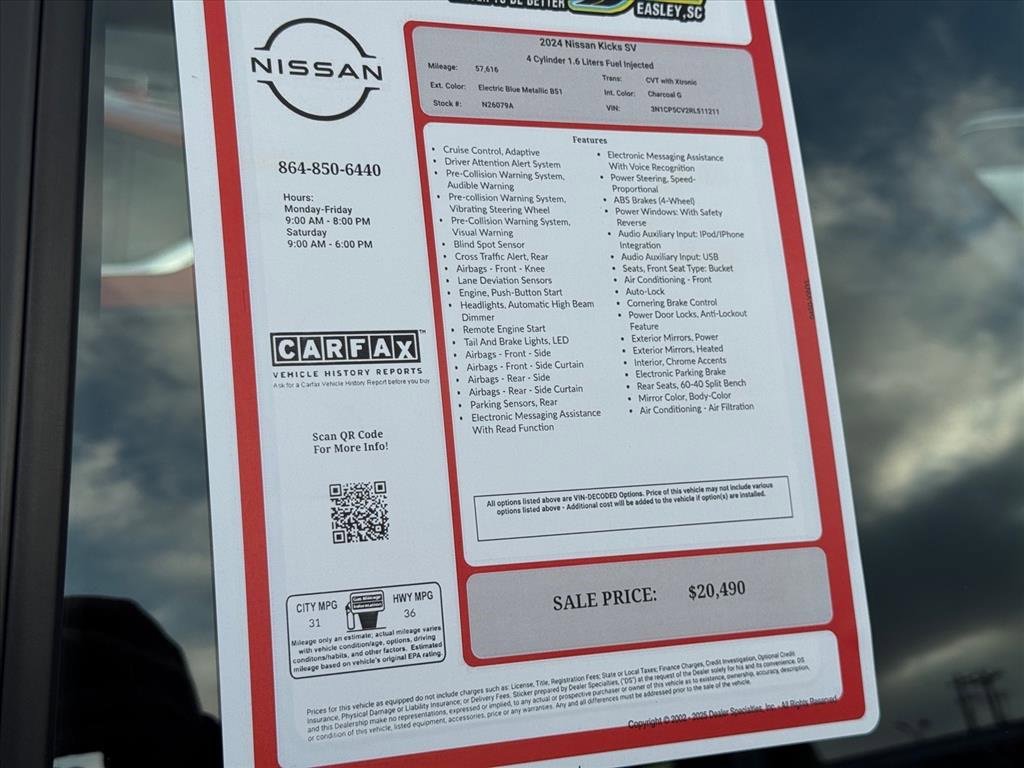 Certified 2024 Nissan Kicks SV image 26