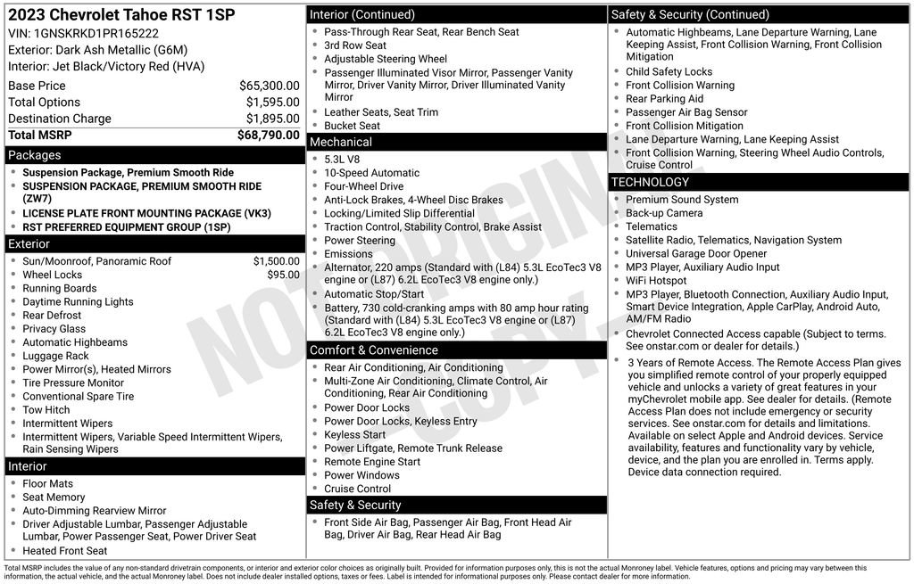 Certified 2023 Chevrolet Tahoe RST AWD/4WD image 2