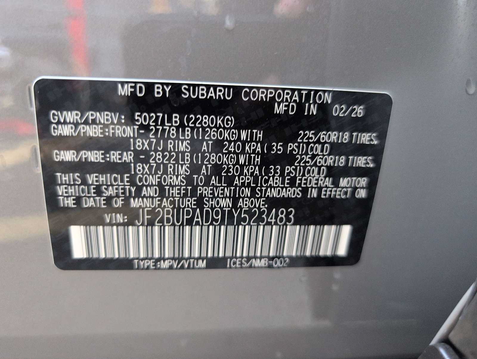 New 2026 Subaru Outback Premium AWD/4WD image 31