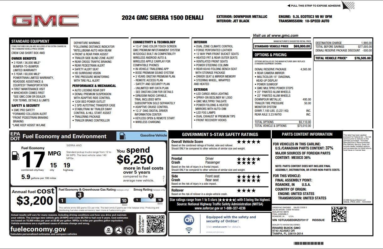 Used 2024 GMC Sierra 1500 Denali w/ Denali Reserve Package AWD/4WD image 3