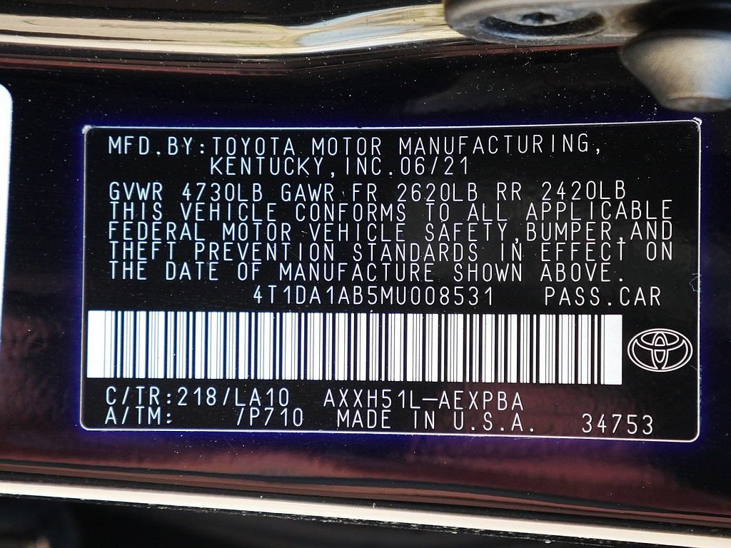 Used 2021 Toyota Avalon Limited w/ Advanced Safety Package FWD image 63
