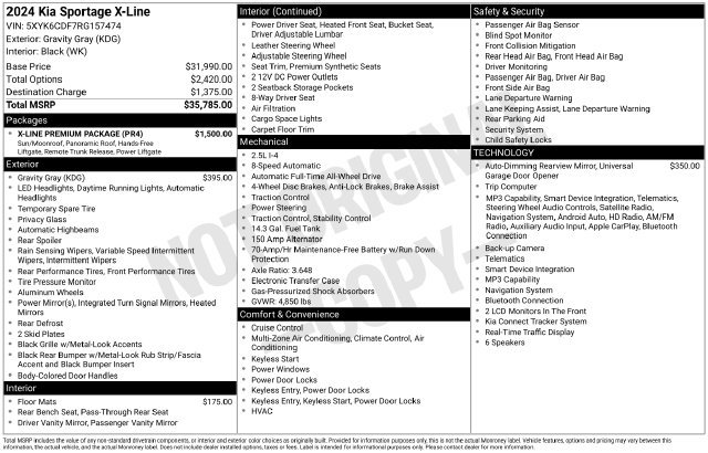Used 2024 Kia Sportage X-Line w/ X-Line Premium Package AWD/4WD image 9