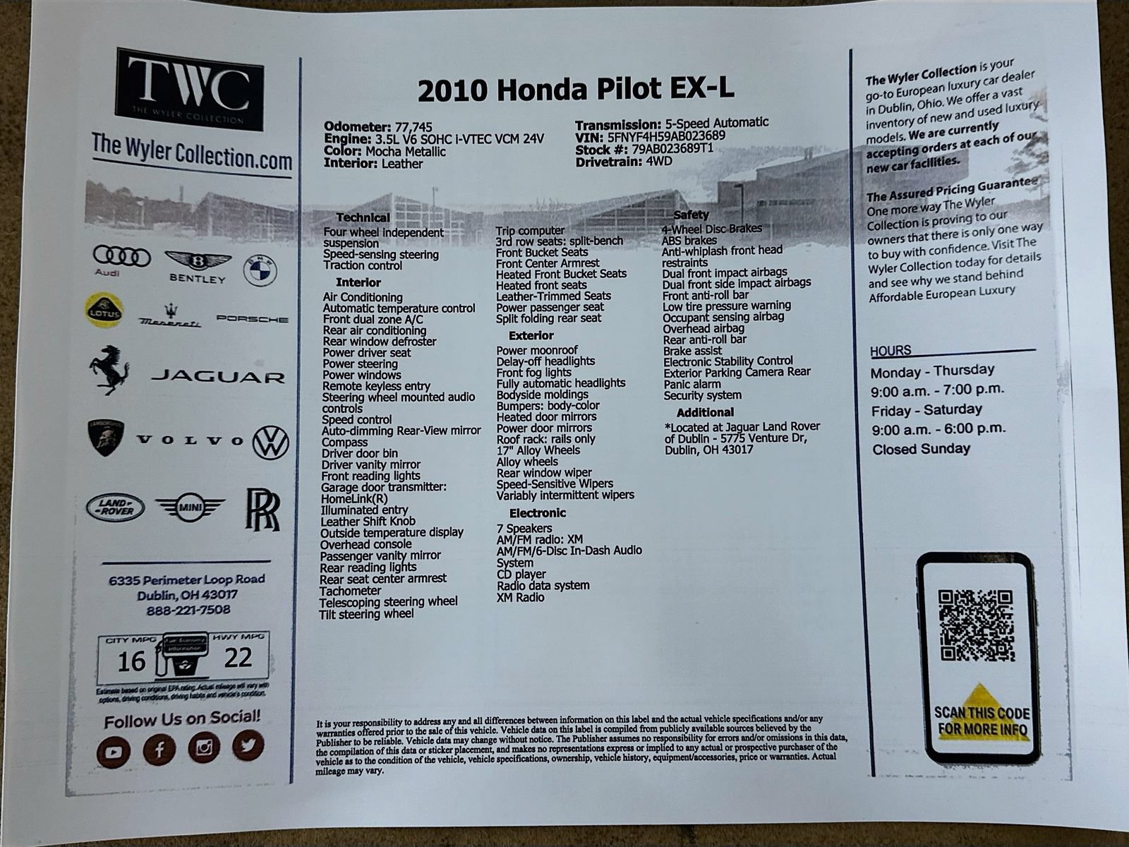 Used 2010 Honda Pilot EX-L image 45