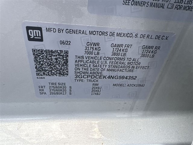 Certified 2022 Chevrolet Silverado 1500 Custom Trail Boss w/ LPO, Dark Essentials Package AWD/4WD image 32