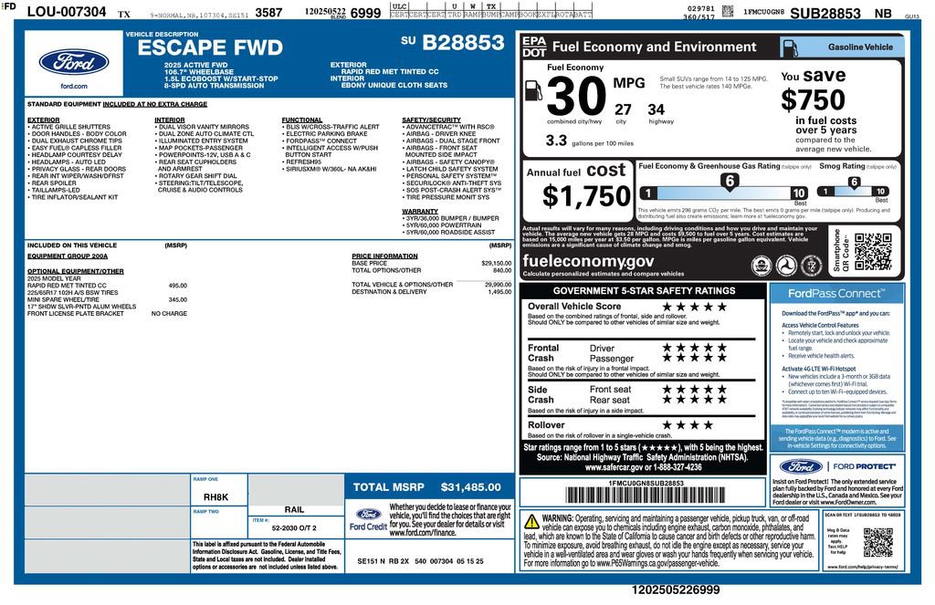 Used 2025 Ford Escape Active FWD image 4