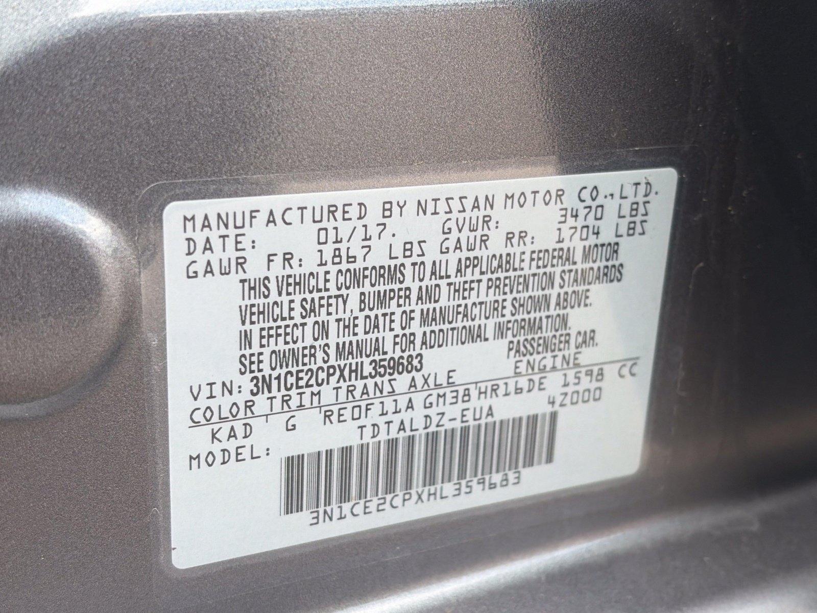Used 2017 Nissan Versa Note SV FWD image 32